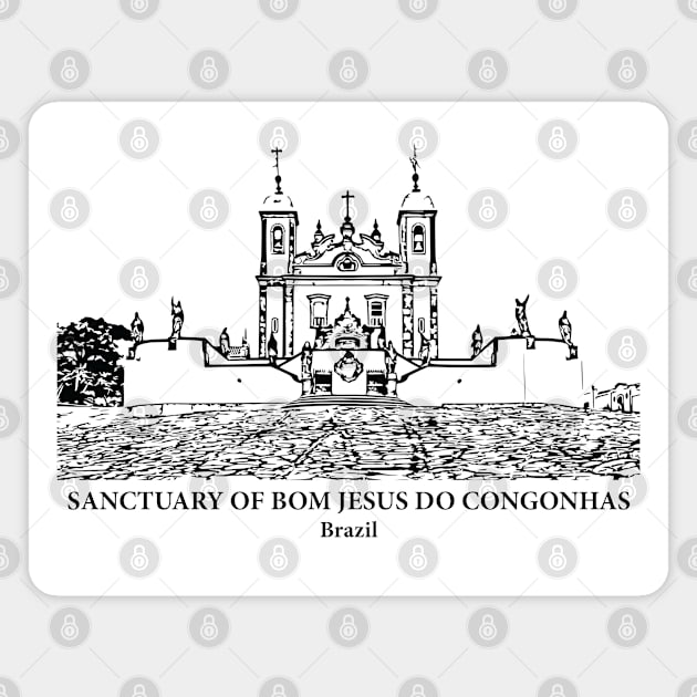 Sanctuary of Bom Jesus do Congonhas - Brazil Magnet by Lakeric